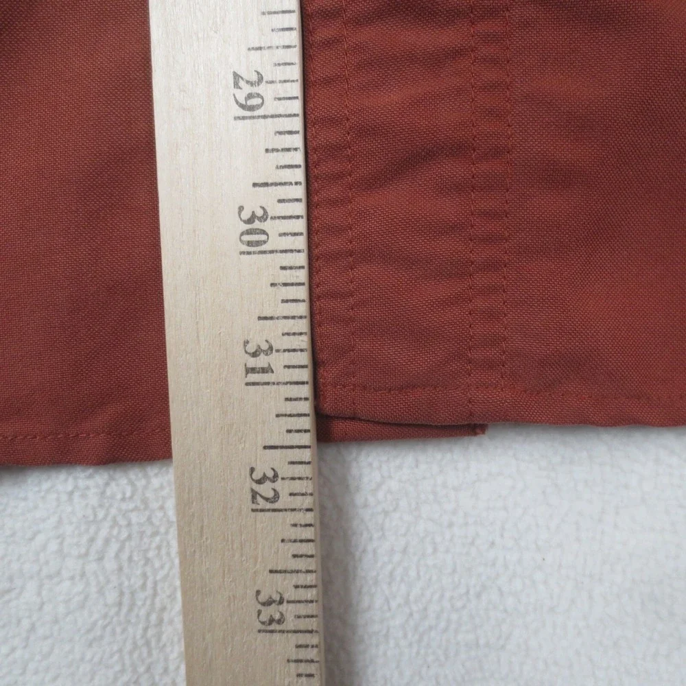 The North Face Shirt Mens L Orange A412 Long Sleeve Roll Tab‎ Outdoor Hike Fish